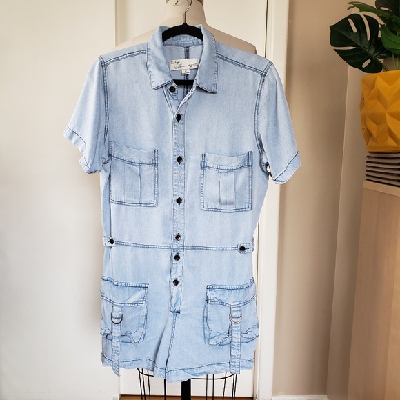 Vintage Havana Denim Romper Size Medium NEW! - Picture 4 of 12